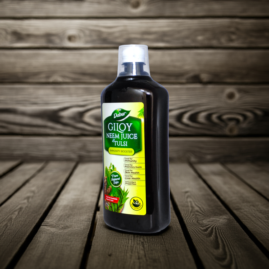 Dabur Giloy Neem Juice with Tulsi – Herbal Blend with Natural Plant Extracts – 1L