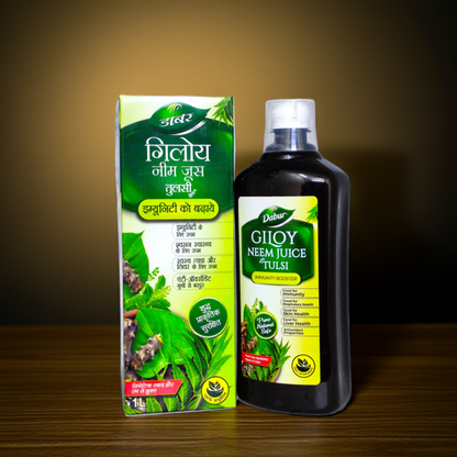 Dabur Giloy Neem Juice with Tulsi – Herbal Blend with Natural Plant Extracts – 1L