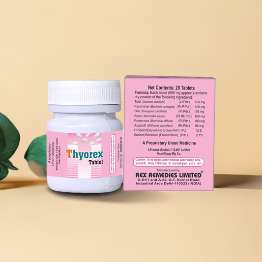 Rex Thyorex 20 Tablets Traditional Unani Formula
