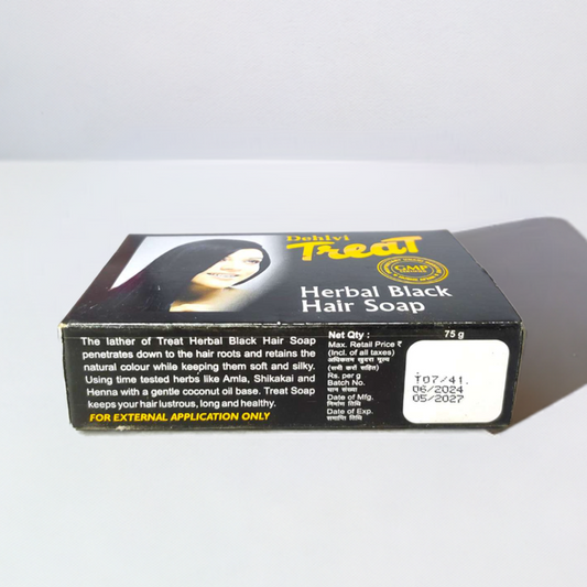 Dehlvi Treat Herbal Black Hair Soap 75 gm (Pack of 2)